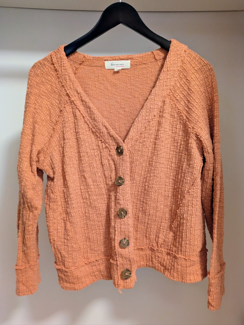 Vince Camuto Peach Textured Knit Sweater
